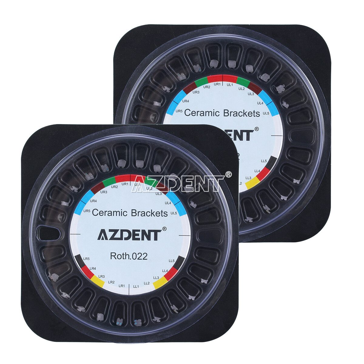 AZDENT Dental Orthodontic Ceramic Brackes Braces Roth /MBT .022 Hooks 345