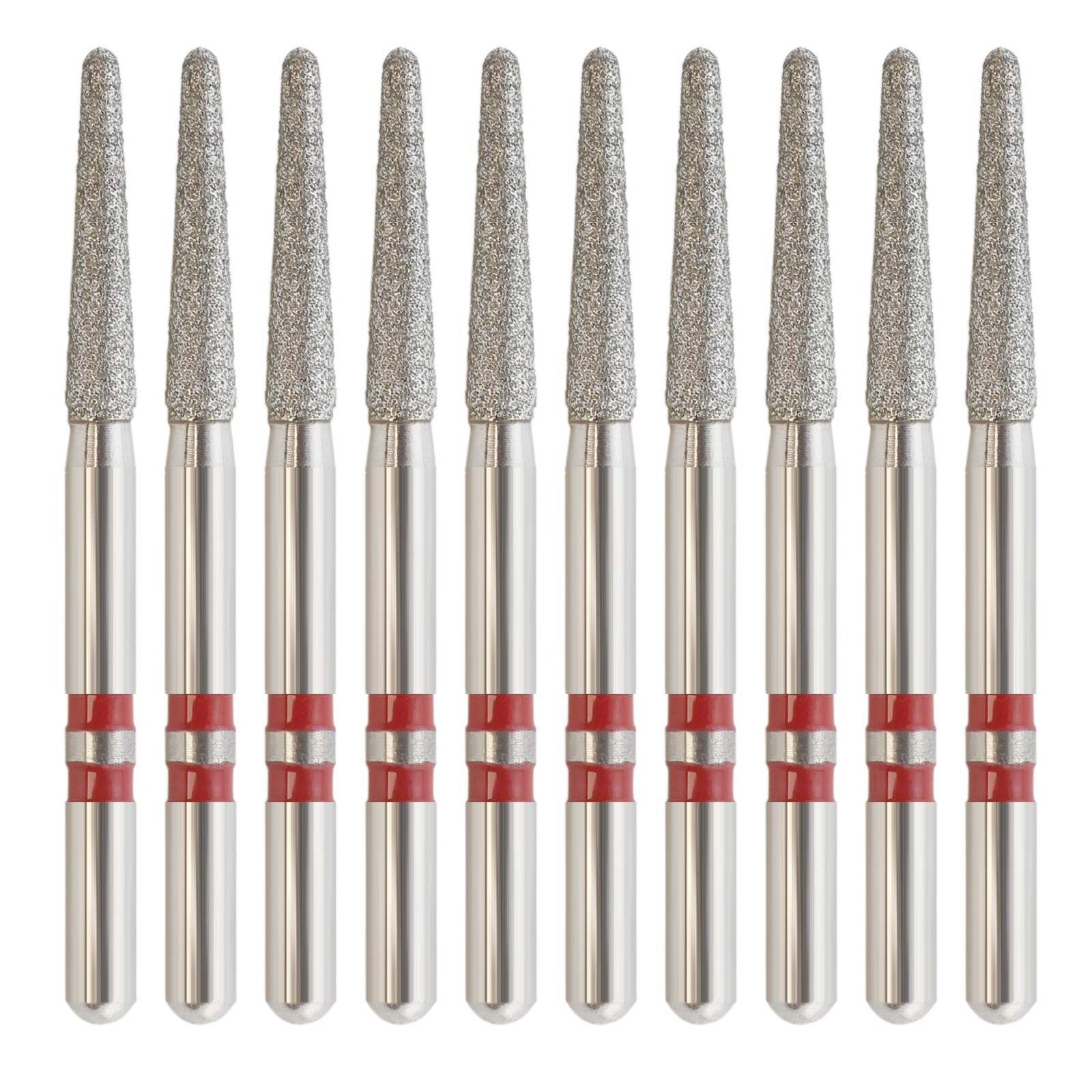 Zirconia Diamond Burs Friction Grip Egg Football Ball Round End Taper Cylinder