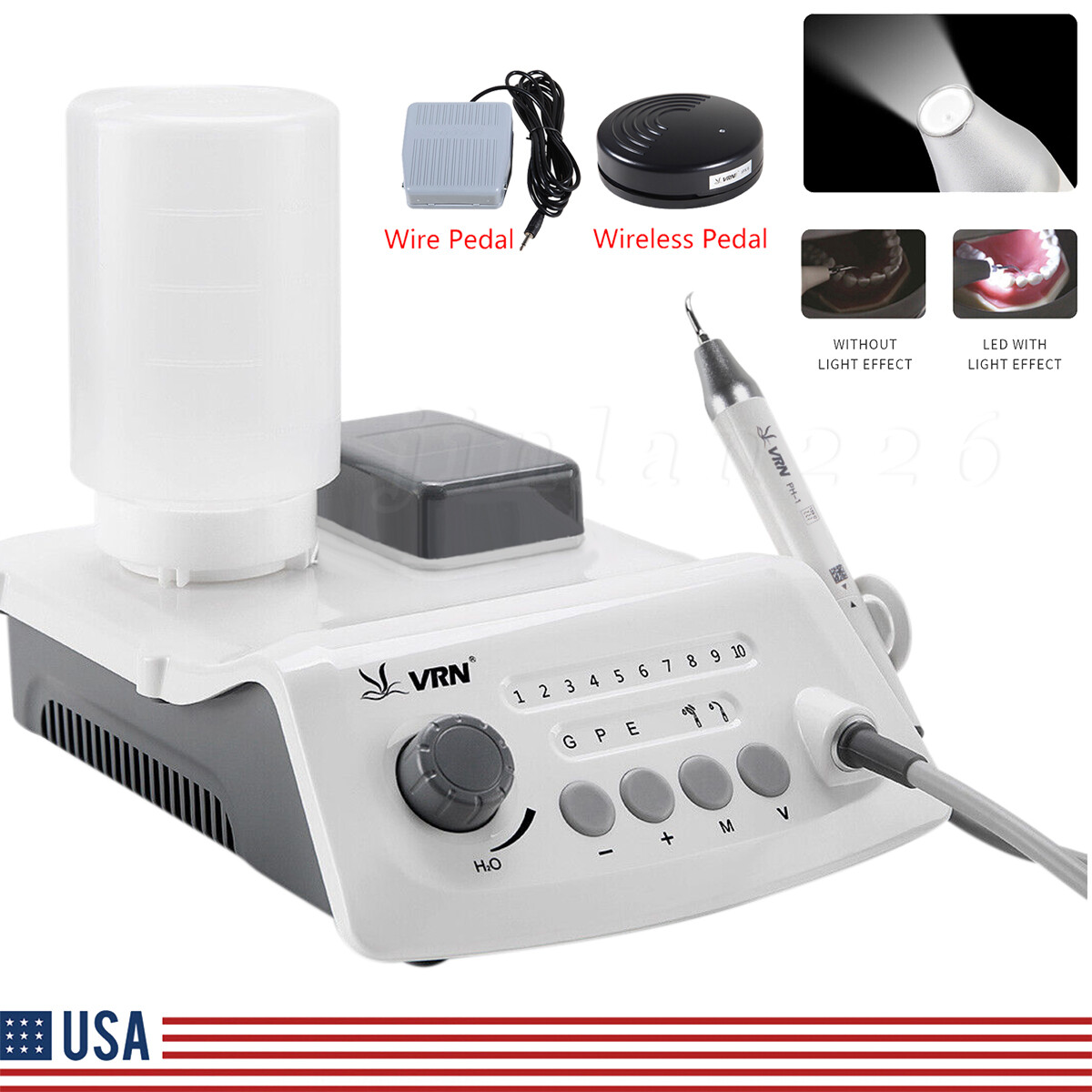 LED Dental Ultrasonic Piezo Scaler Handpiece Bottles Fit EMS Cavitron Woodpecker