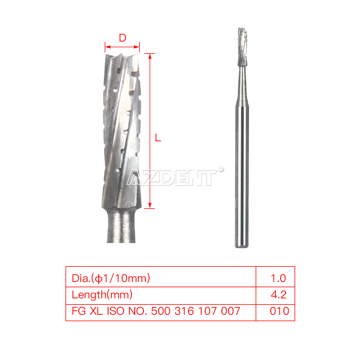 Dental FG Tungsten Carbide Surgical Burs FG-557 XL 25mm for High Speed Handpiece