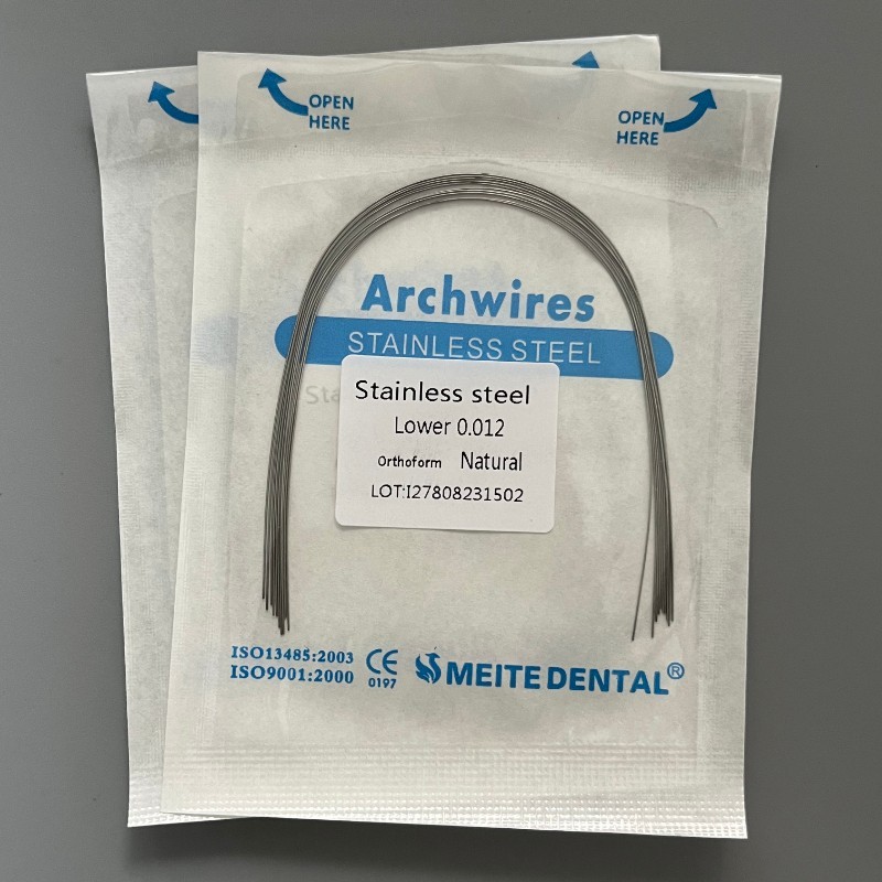 Dental Orthodontic Stainless Steel Round/Rectangular Arch Wires Natural