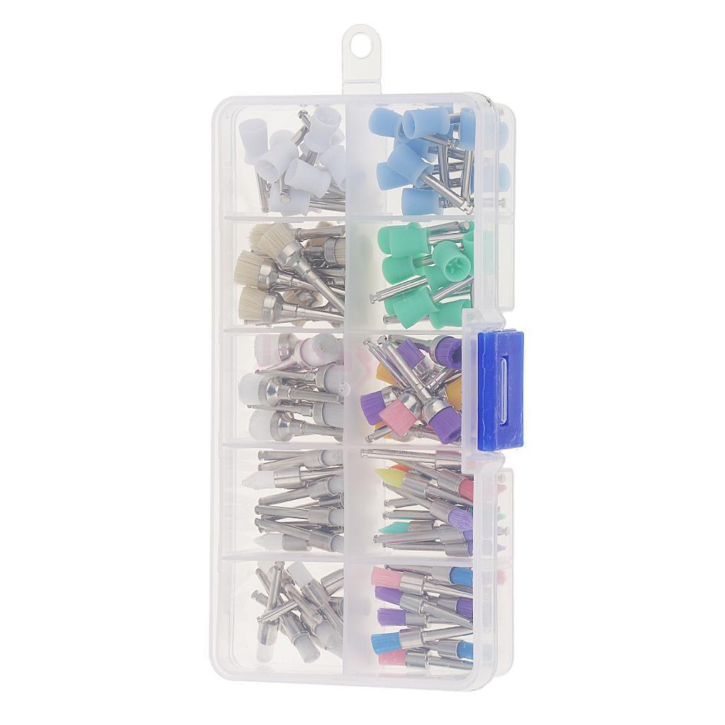 10 Mixed Types Disposable 100 Pcs Dental Prophy Brush Cup Polishing Polisher