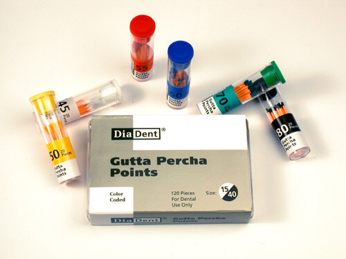 DIADENT Gutta Percha Points Endodontics (240 Pieces) All sizes (Vial Packaging)