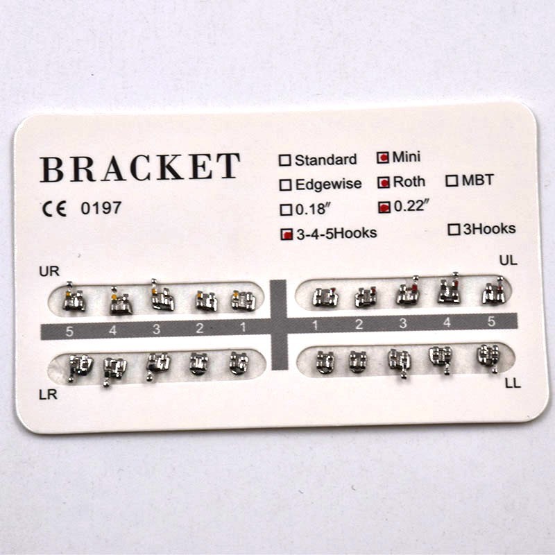 Dental Orthodontic Roth Brackets/Ligature Ties/NiTi Arch Wire &Braces Kit 0.022
