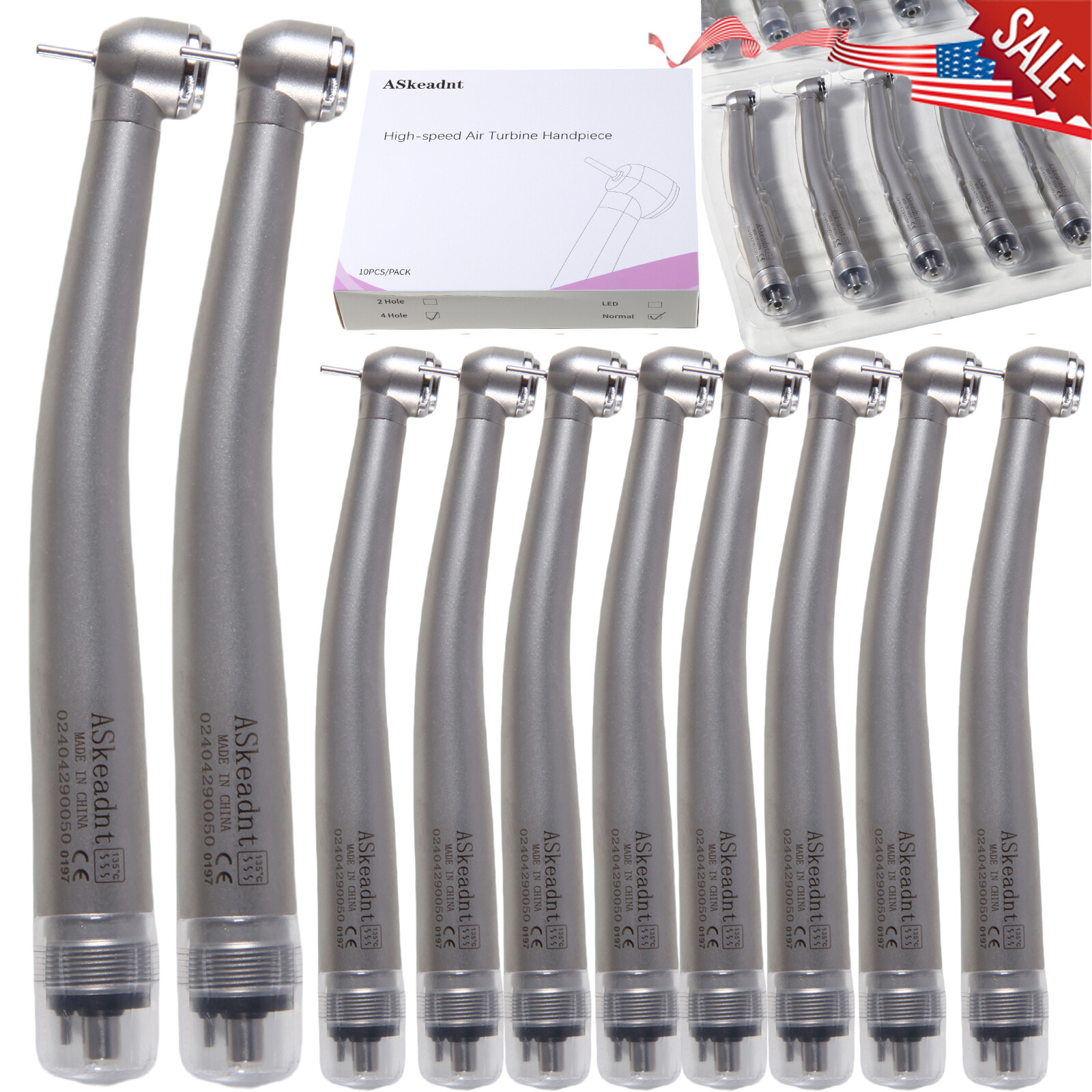 1/10 Pcs Dental Pana Max High Speed Turbine Handpiece 4 Hole Push Button type ds