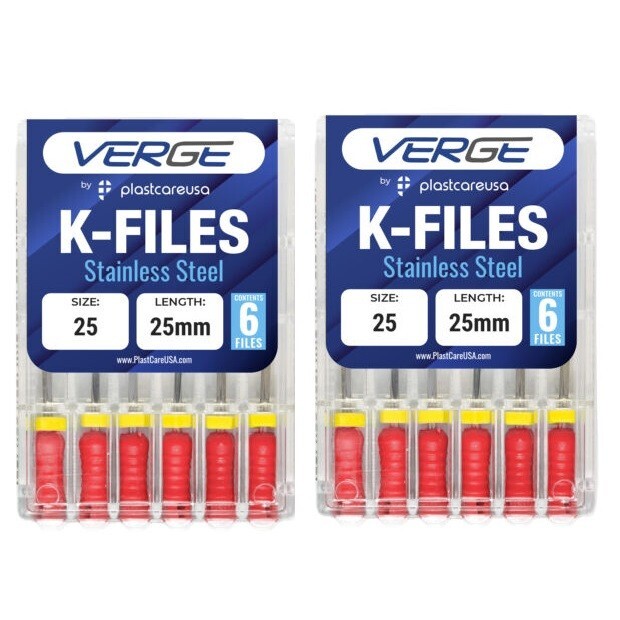 2X Size 25 25mm Endo K-Files, Endodontic Dental K Files (Stainless Steel)