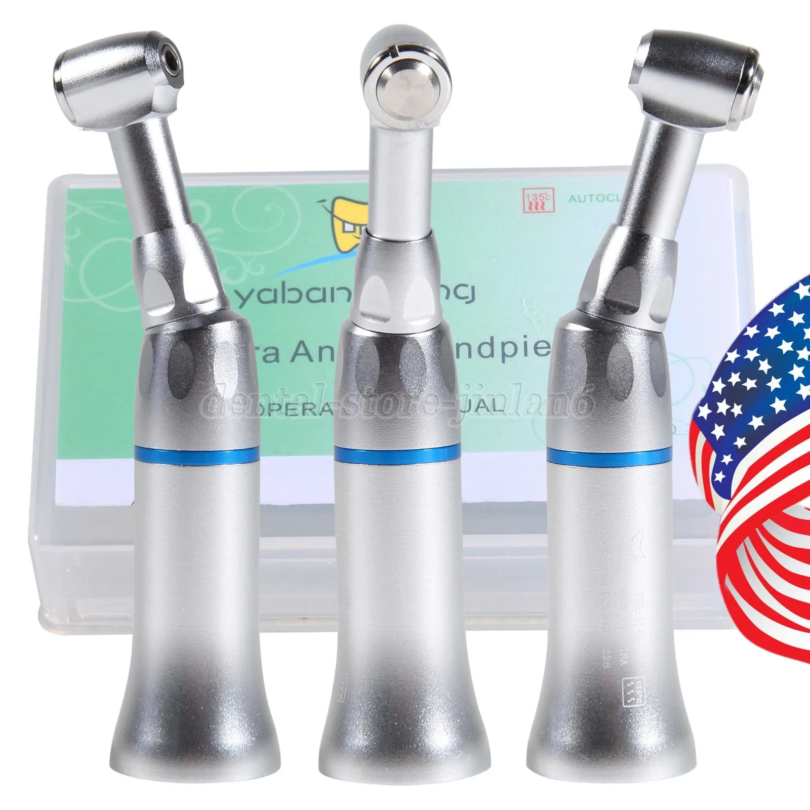 Dental Slow Speed Push Button Type Contra Angle Handpiece E-type Motor