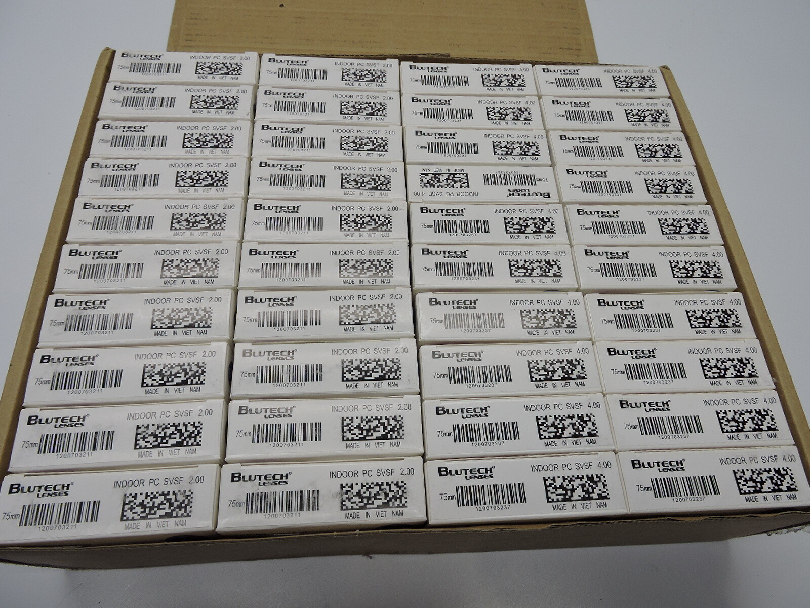 (40) BluTech Indoor PC SVSF 2.00 75mm Optical Lenses – Hard Coat, ULTRA, Semi-Fi