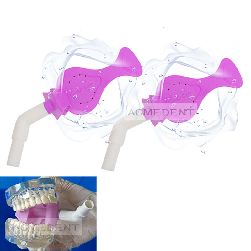 2Kit Dental Mouth Props Bite Blocks Isolation 1Step Suction Oral Dry Airway Shie