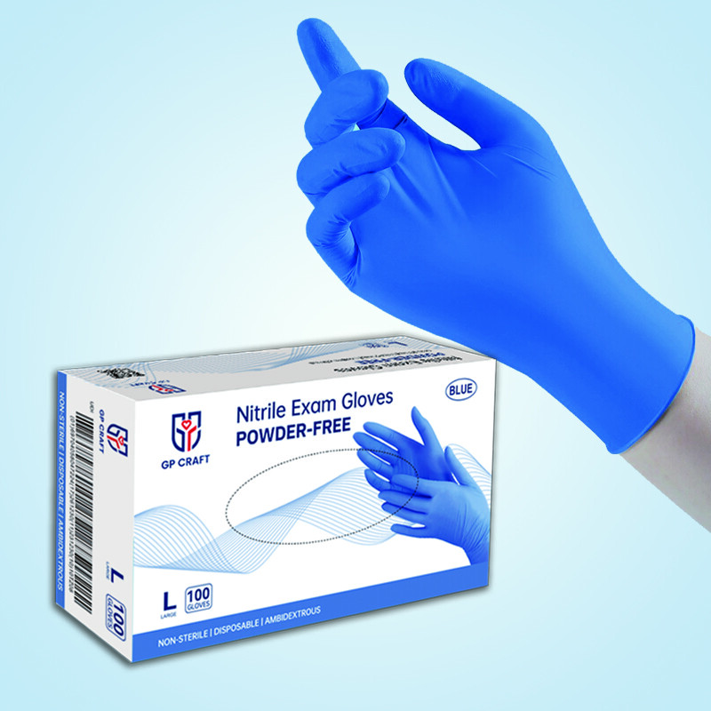 GP Craft Medical Nitrile Gloves 3.5Mil Powder Latex Free Disposable (100pcs)