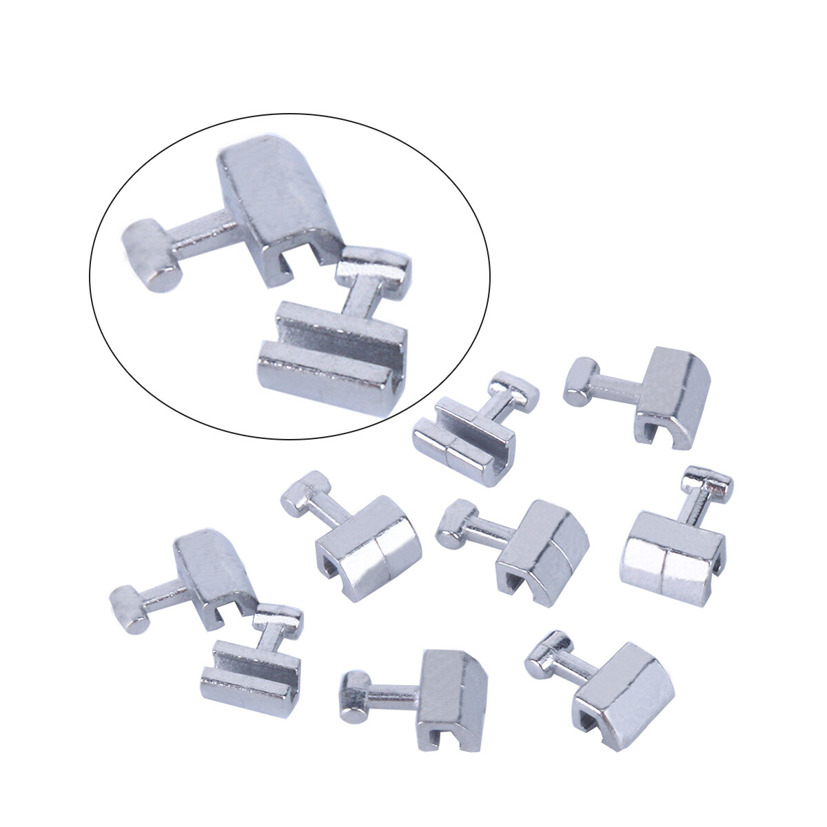 AZDENT Ortho Dental Crimpable Hooks 10pcs/pack Short/Long/Stop/Left/Right/Cross