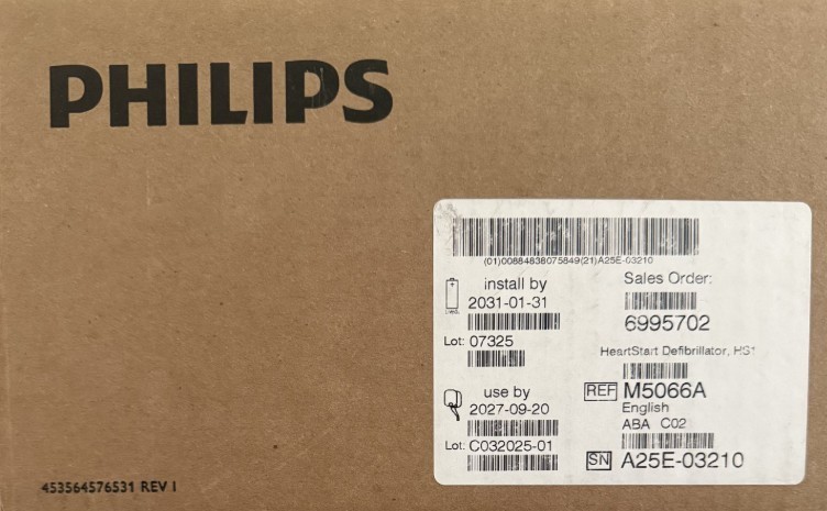 PHILIPS Heartstart HS1 OnSite AED M5066A with Pads 2027/Battery 2030 *New in Box
