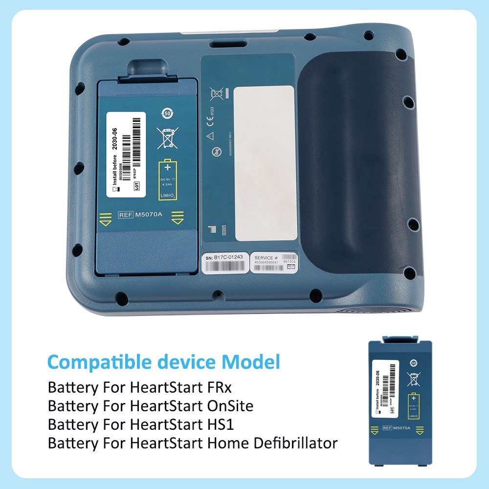 M5070A Battery For HeartStart Home OnSite AED FRx HS1 M5066A M5067A 2030-06