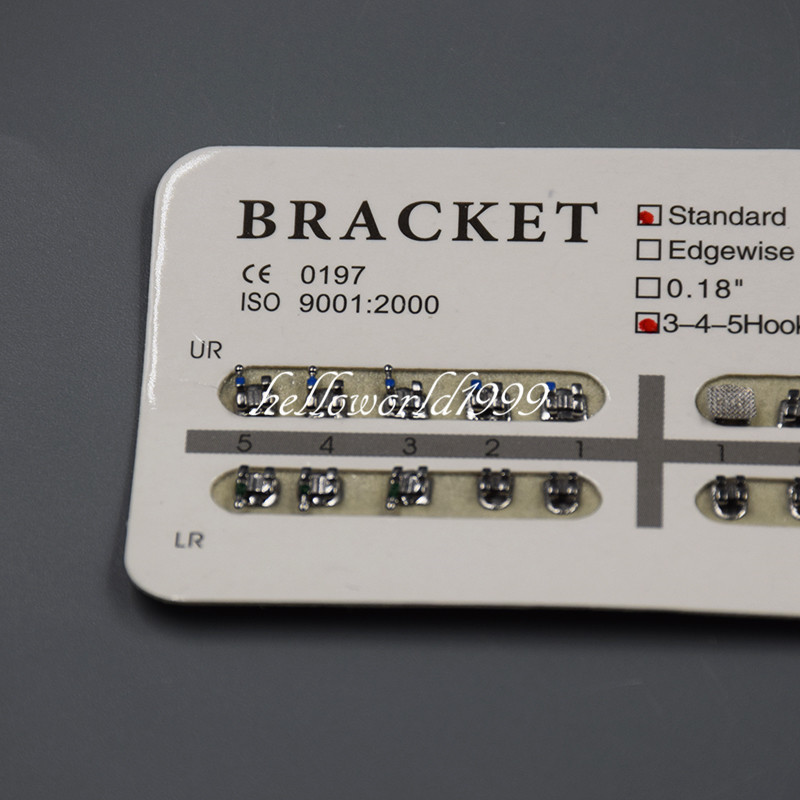 20 Pcs/Set Dental Orthodontic Standard Roth 0.22”Slot 345 Brackets Braces Metal