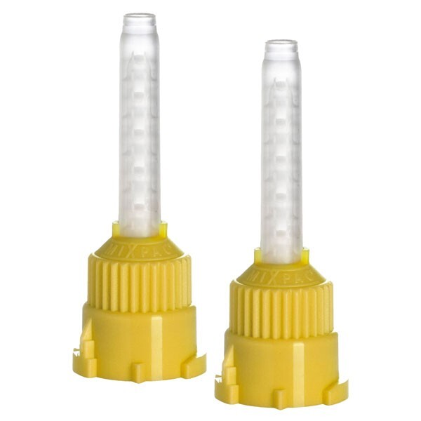 Hexa SLZ-154596- T-Mixer Yellow Mixing Tips, Small 4.2mm, 48/Pk. 1:1 & 2:1 Ratio