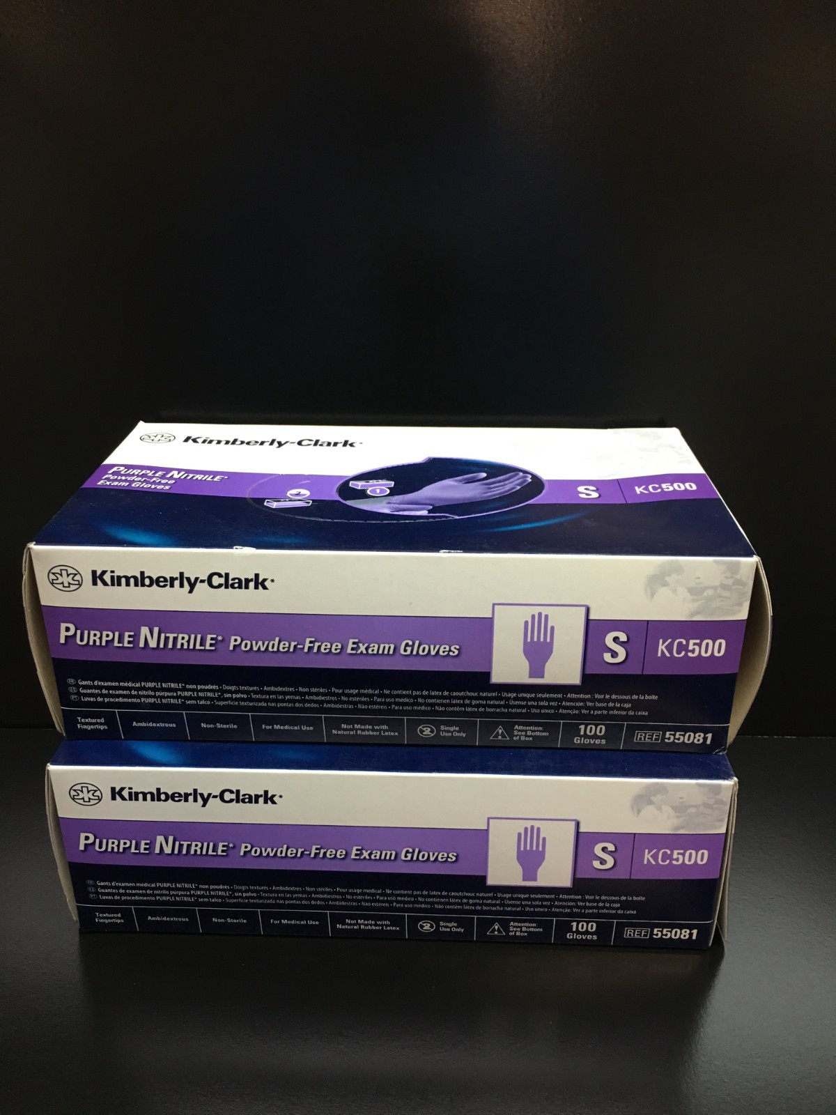 Kimberly-Clark REF 55081 Nitrile-Xtra Powder Free Exam Gloves S KC500 Lot 2 PKS