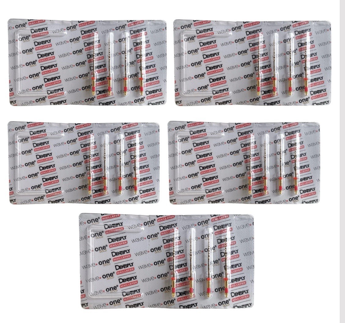 Waveone Gold Wave One Primary Red Endodontic File Root Canal Dentsply 25mm 5pack