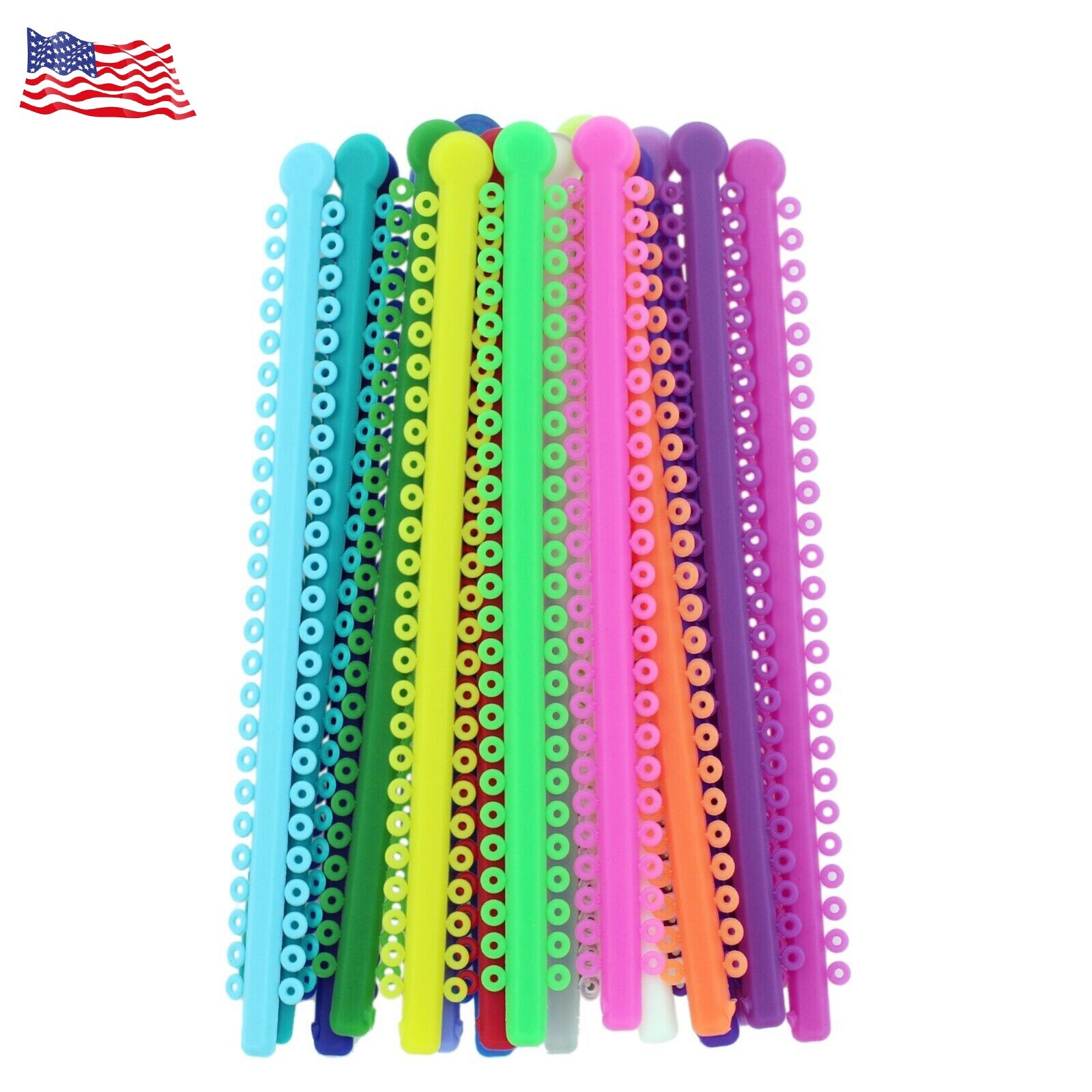 1000pcs Dental Orthodontic Ligature Ties Brace Elastic Rubber Bands For Brackets