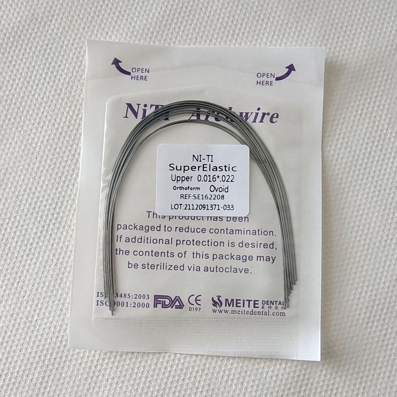 10Packs Dental Orthodontic Super Elastic Niti Rectangular Arch Wires 16*22 Upper