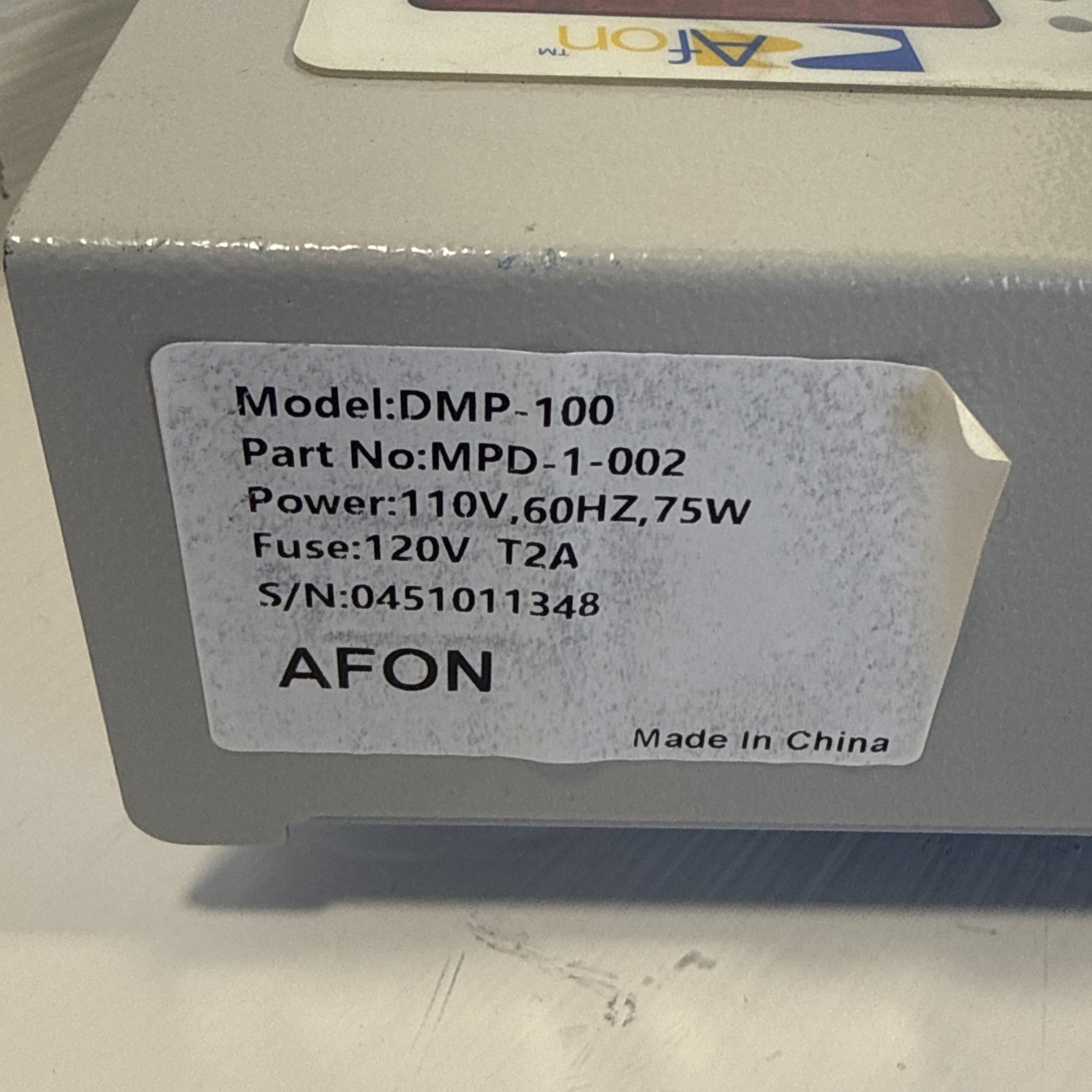 Afon DMP-100 Melting Point Device MPD-1-002 DMP100 110V, 60Hz, 75w (TESTED)