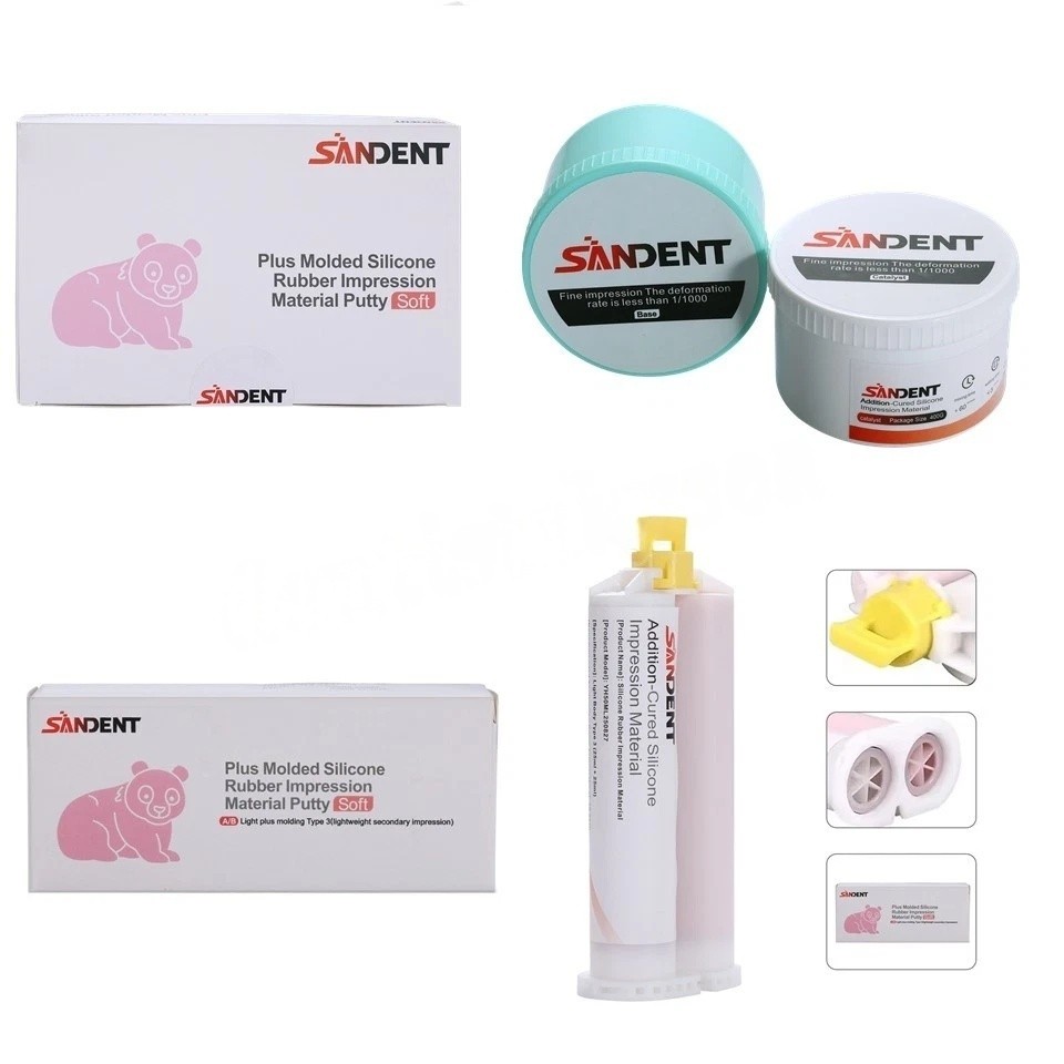 Dental Putty PVS VPS Impression Material Base 2x400g / 50ml cartridge Light Body