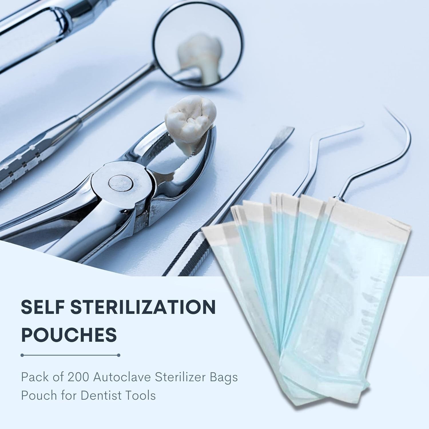 Self Sterilization Pouches Pouch Autoclave, Sterilizer Bags Dental Tattoo Nail