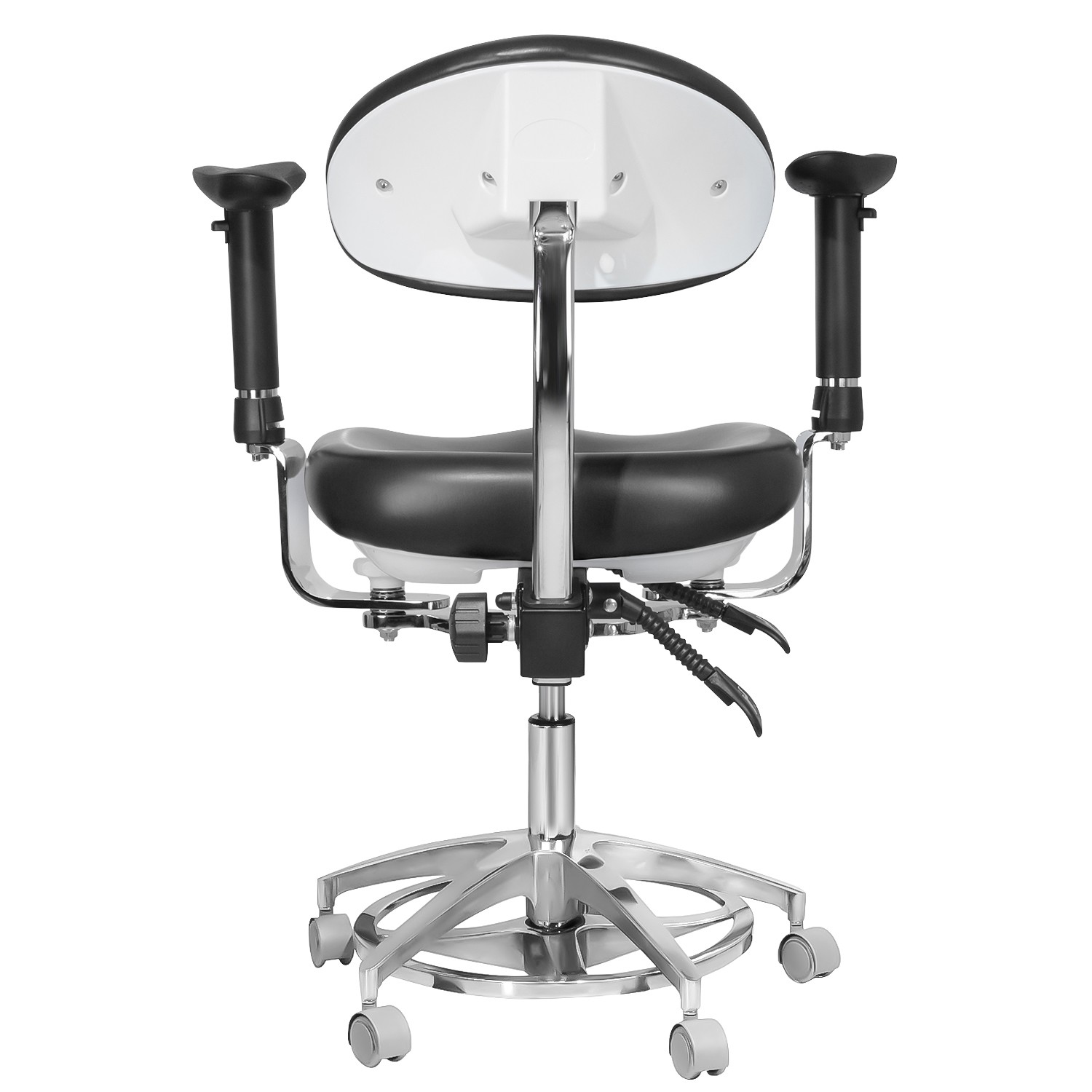 Imported PU Leather Dental 360° Mobile Dynamic Adjustable Chair with Armrest USA