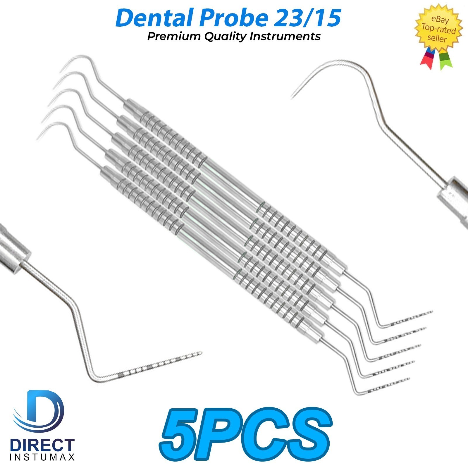 Dental Perio Explorer 23 Probe UNC 15 Hallow Handle Color Marking Double Ended