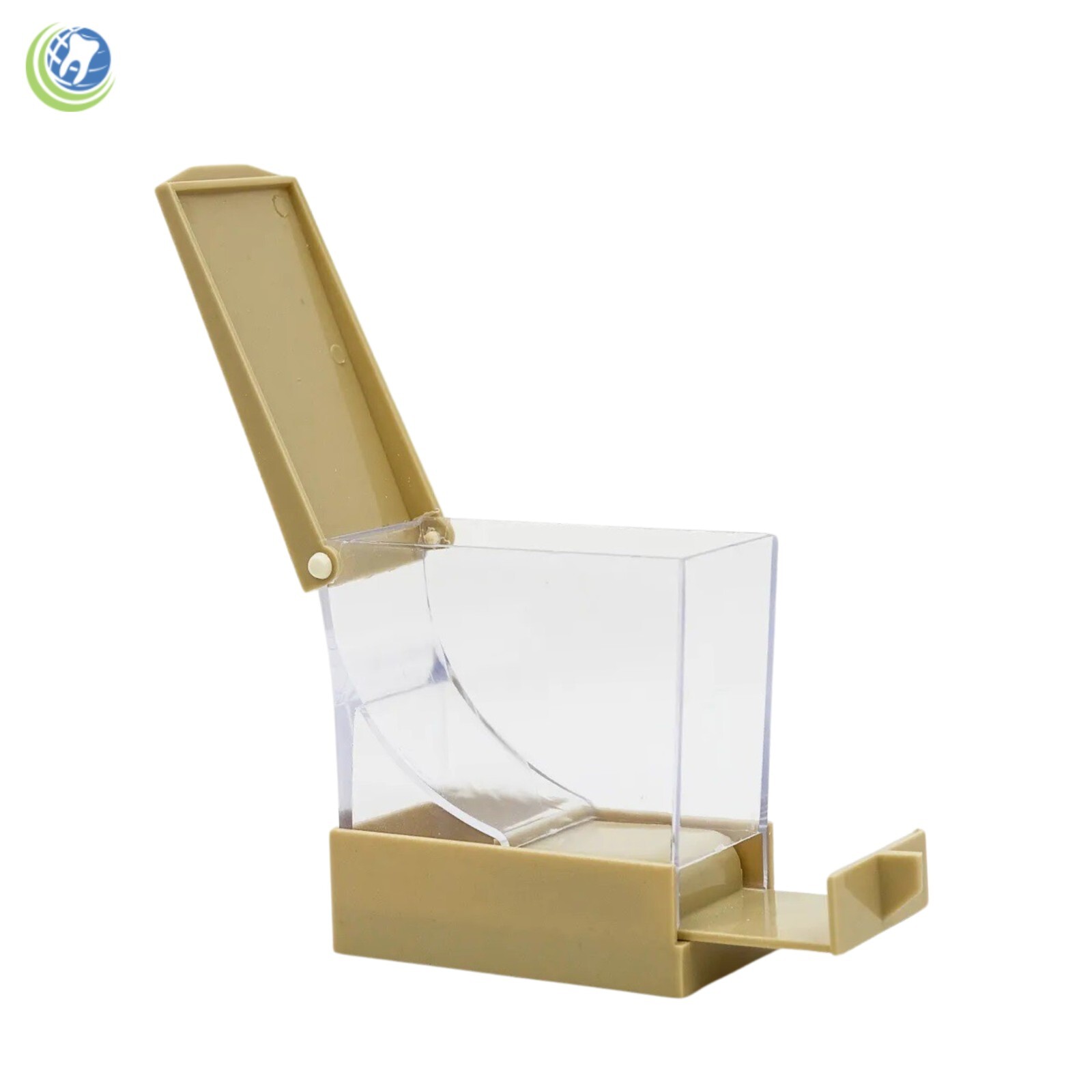 Dental Cotton Roll Dispenser Holder Organizer Deluxe with pull-out tray Beige