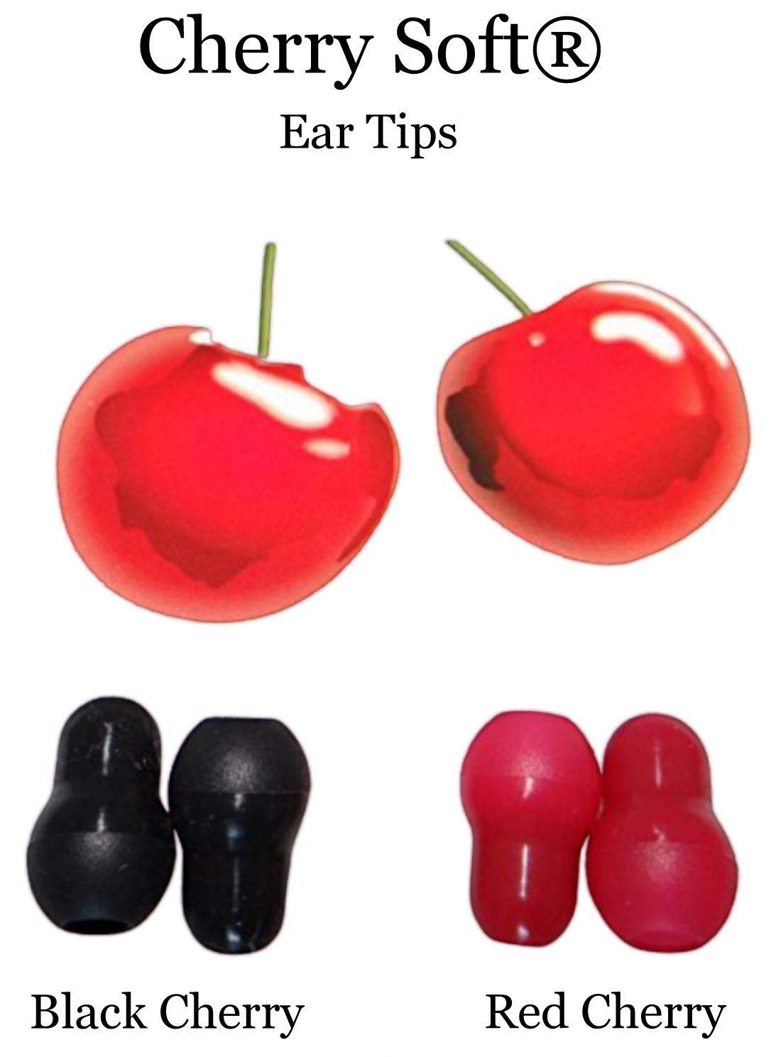 Cherry Soft Sealing Stethoscope Eartips 8 Pcs Fits Cardiology Models