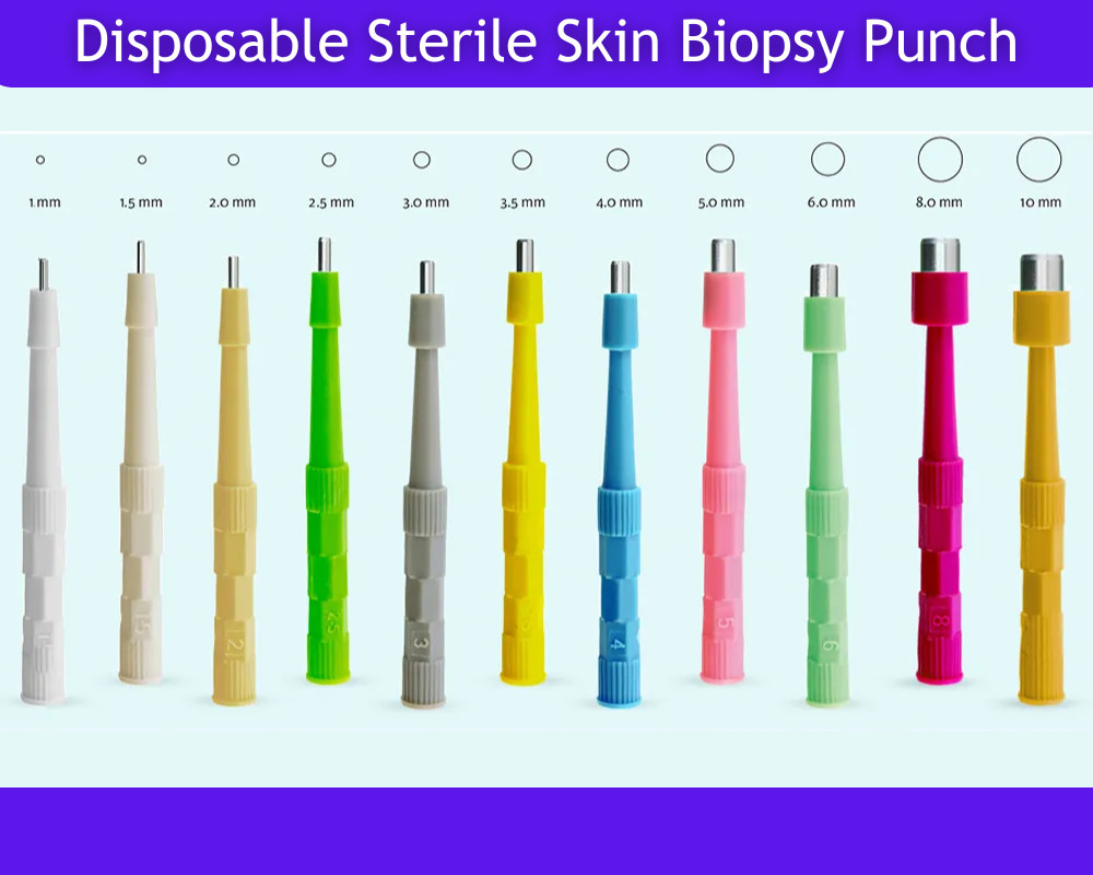 Disposable Sterile Biopsy Punch Micro Dermal Anchors Body Piercing Tool 10.0 MM