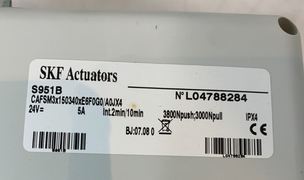 TRANSMOTION SKF LINEAR ACTUATOR S951B CAFSM3X150340XE6F0G0/A0JX4 TMM4B TMM4