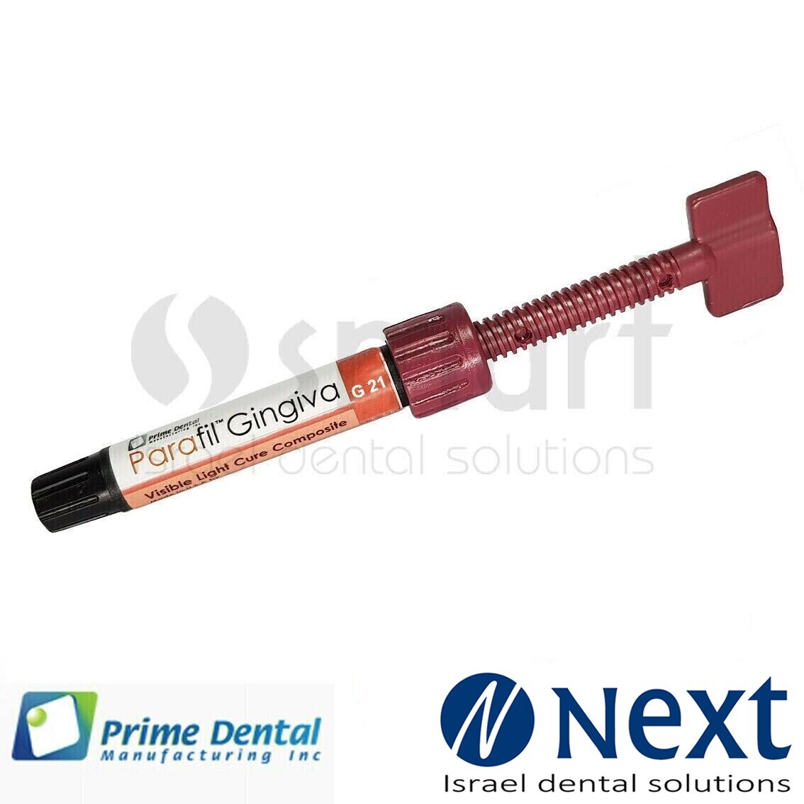 Dental Parafil composite gingival visible light cure pink G21 4.5gr stain