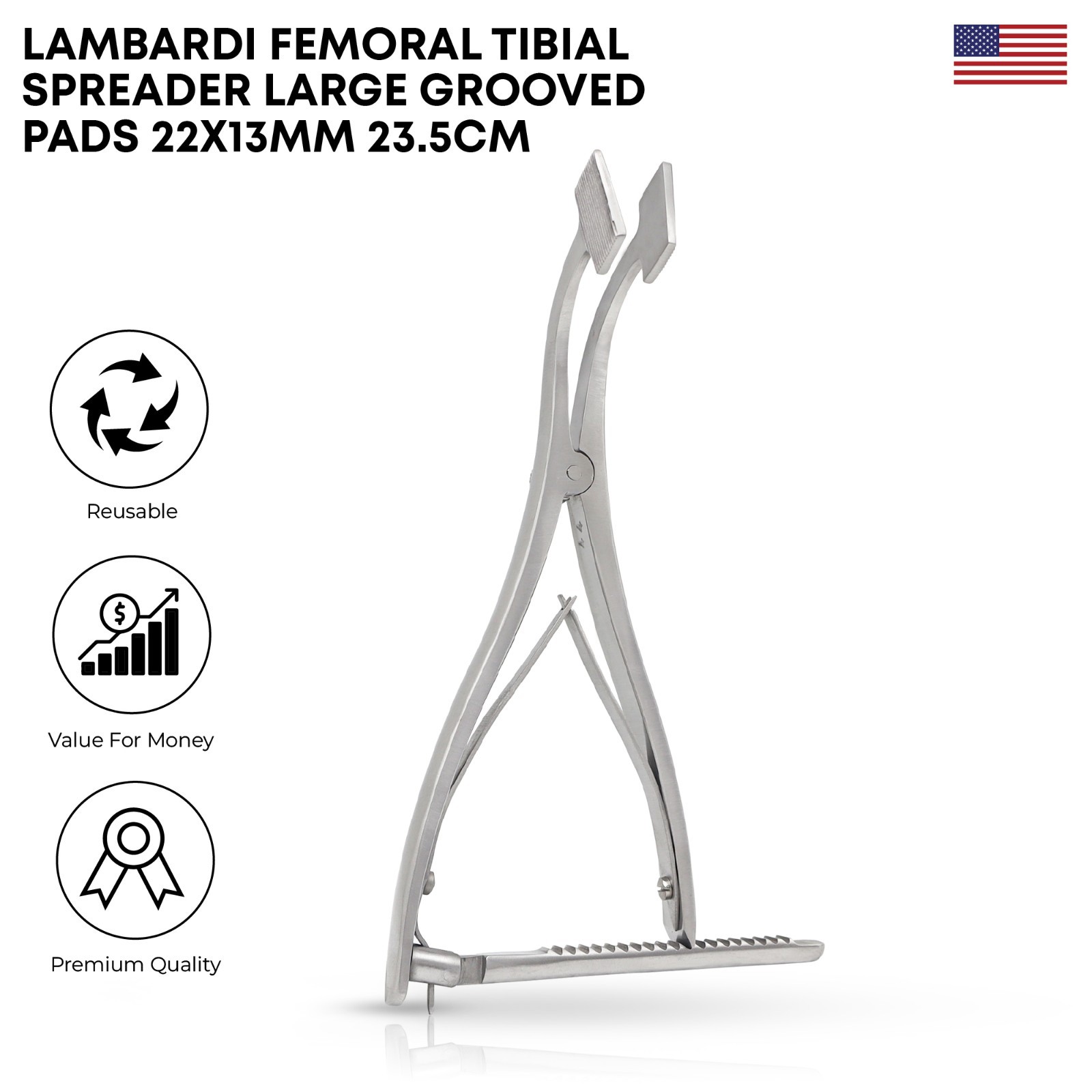 Lambardi Femoral Tibial Spreader Large 23cm Orthopedic Surgical Instrument