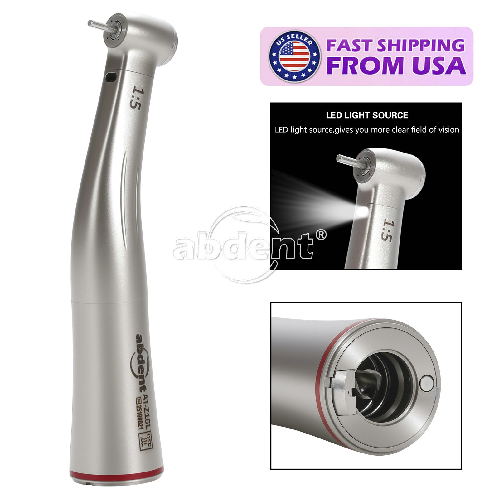 SKYSEA Dental Contra Angle Handpiece + E-type Air Motor Internal Cooling ##Zt