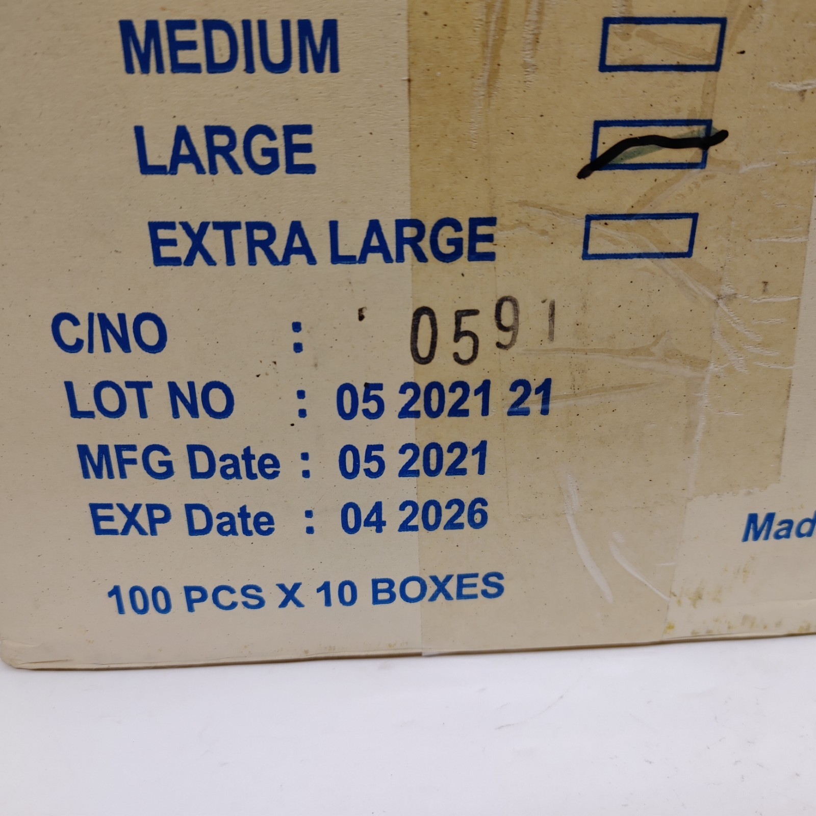 Palmshield Nitrile Powder & Latex Free Disposable Large Gloves Case Exp 04-2026