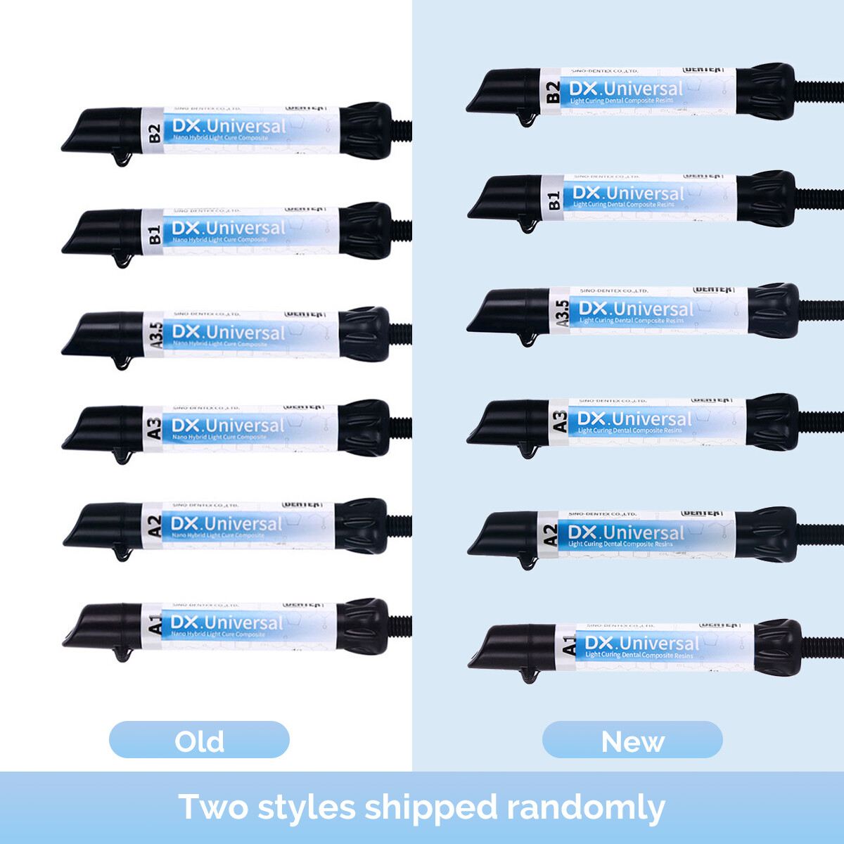 Dentex Dental Curing Light Type Composite Resin Shade A1 A2 A3 A3.5 B1