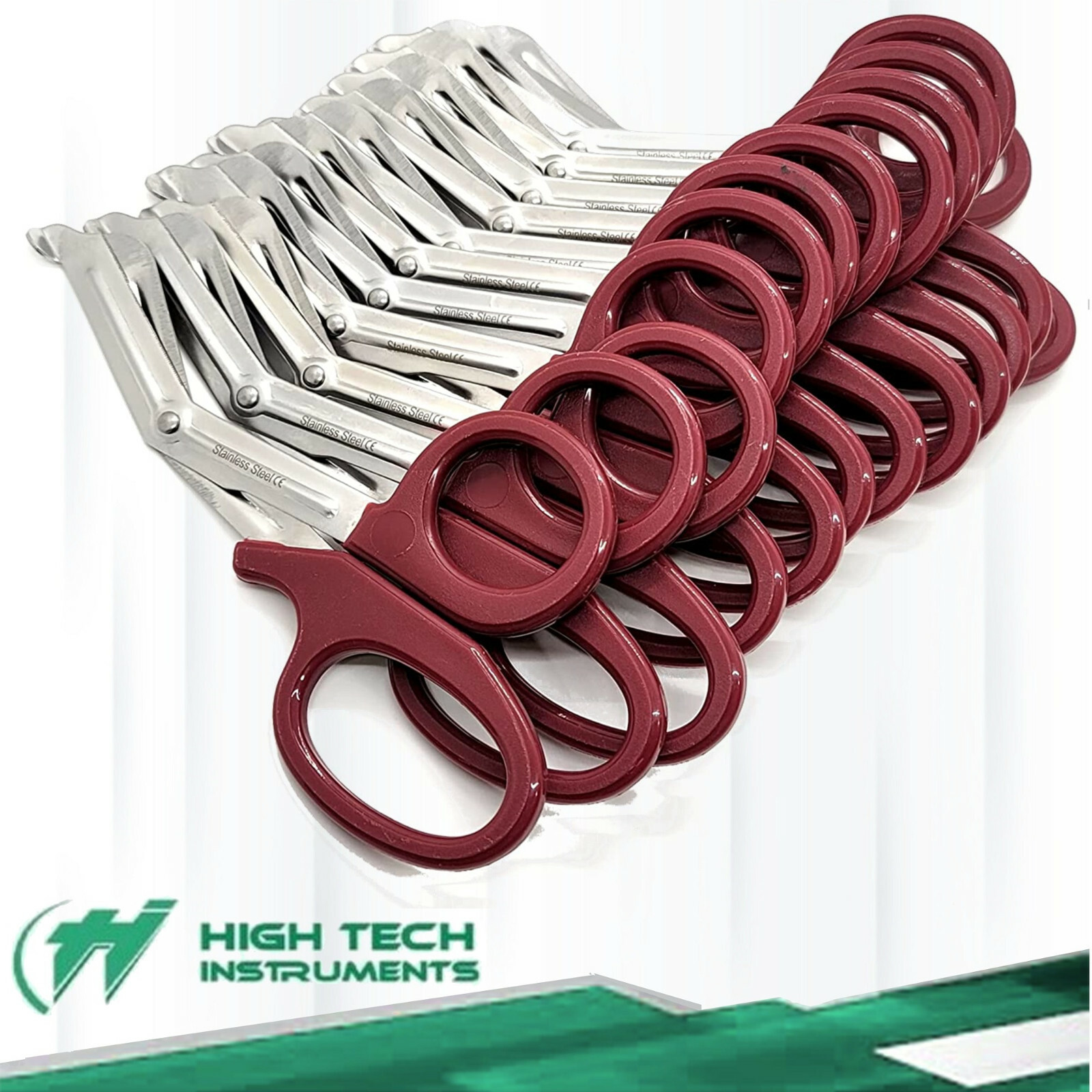 12 PAIRS PARAMEDIC EMT TRAUMA SHEARS SCISSORS FIRST AID 7.25″ STAINLESS STEEL CE