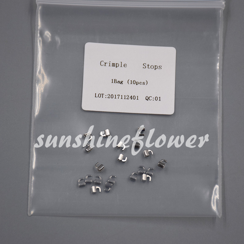 10Packs(100Pcs) Orthodontic Crimpable Hooks Sliding Stops Dental Stainless Steel