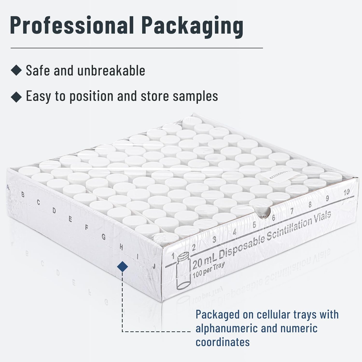 100/500Pcs 20mL Scintillation Vial Glass Vial Counting Vials Cone Shaped Liner