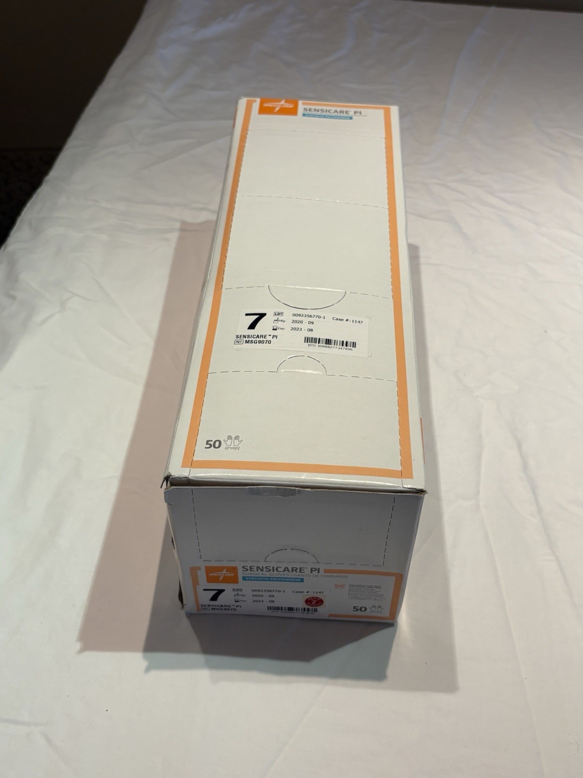 New NIB ? Medline Sensicare PI Surgical Gloves – 50 Pairs – Size 7 – MSG9070