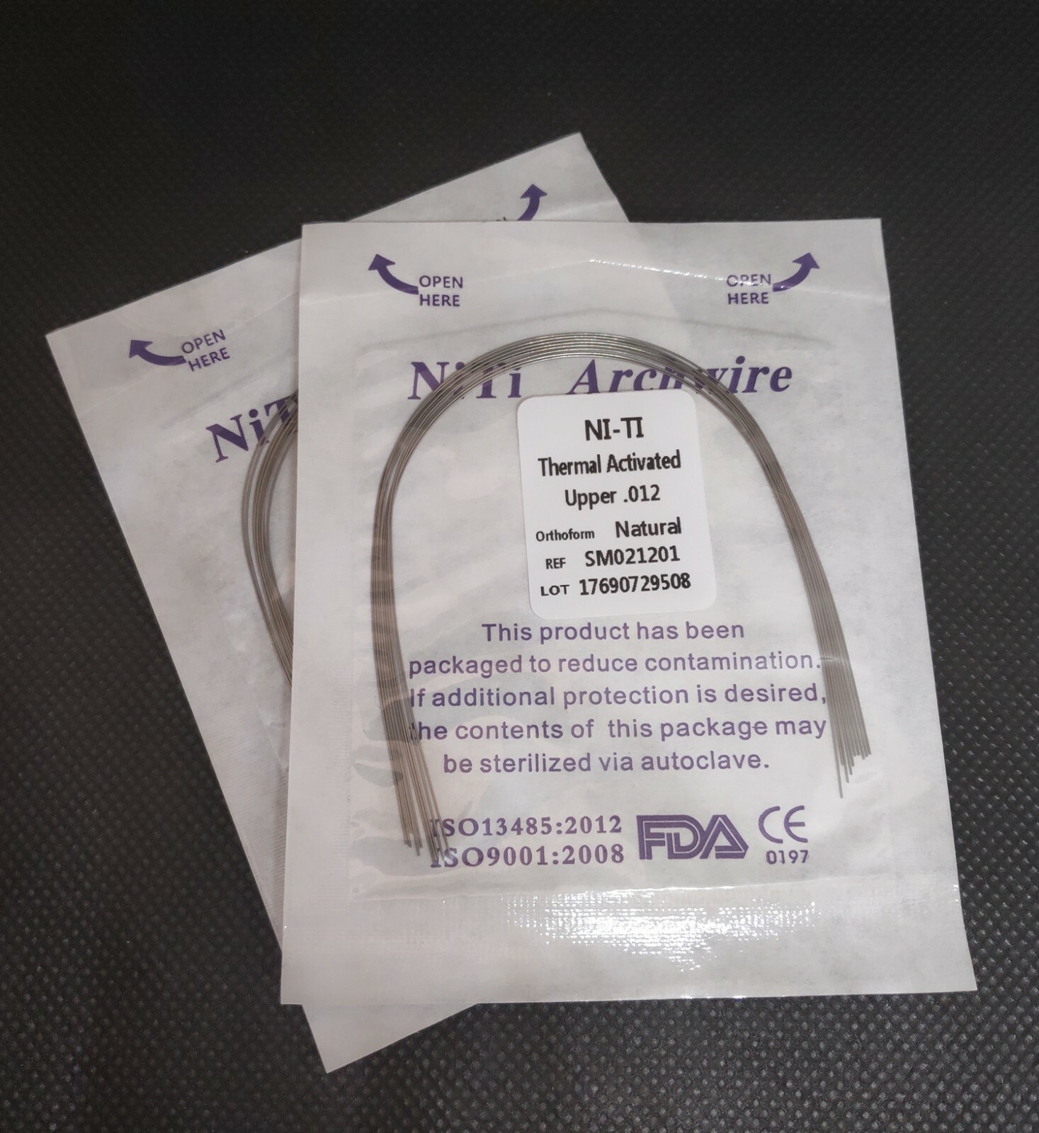 Dental Orthodontic Thermal Activated Niti Wires Round Arch Wires Natural Form