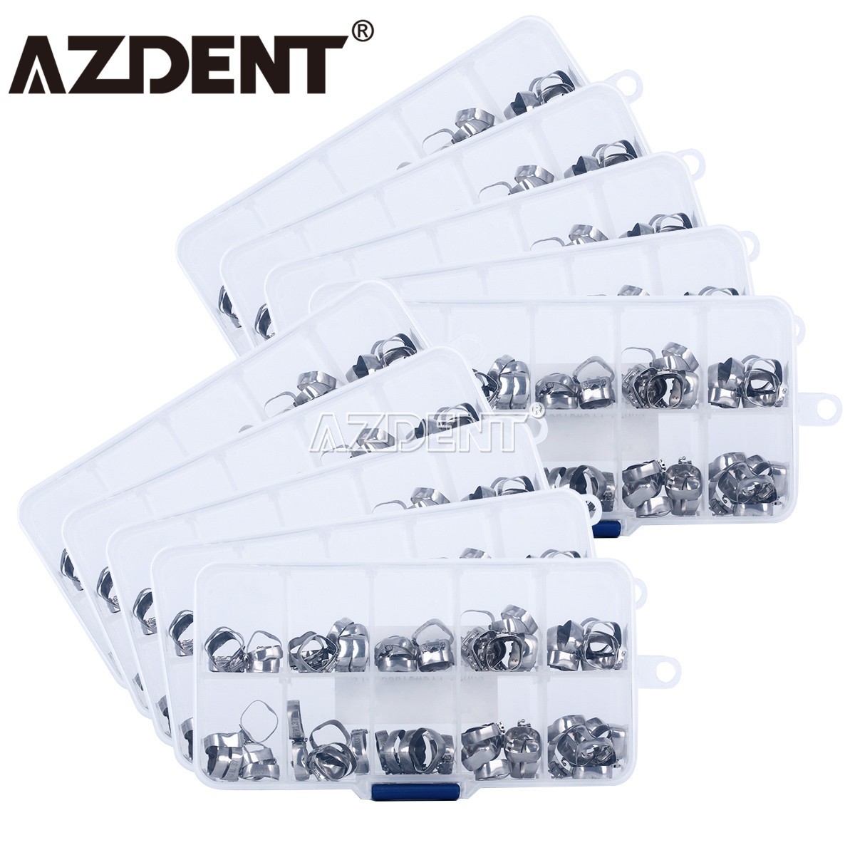 AZDENT Dental Ortho M Series Buccal Tube With Bands 1st Molar Roth.022 36#-40+#