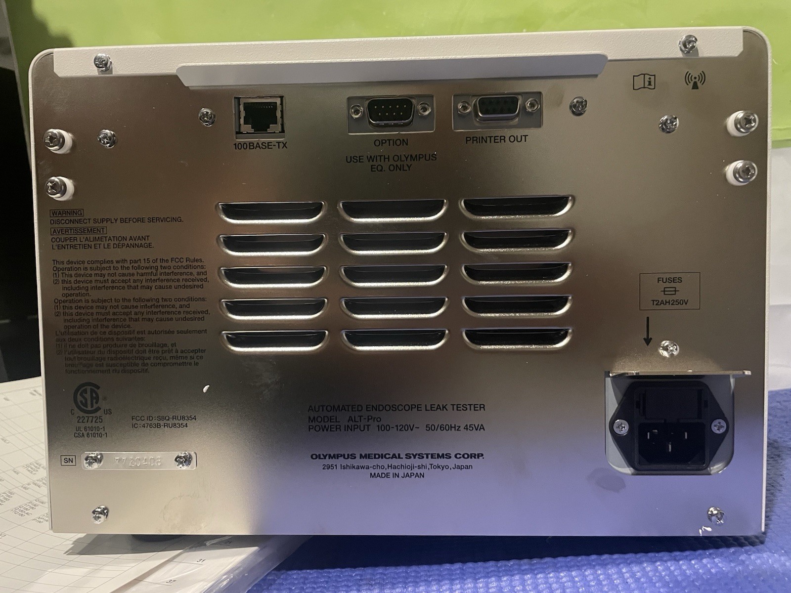 Olympus Alt-Pro Automated Endoscope Leak Tester