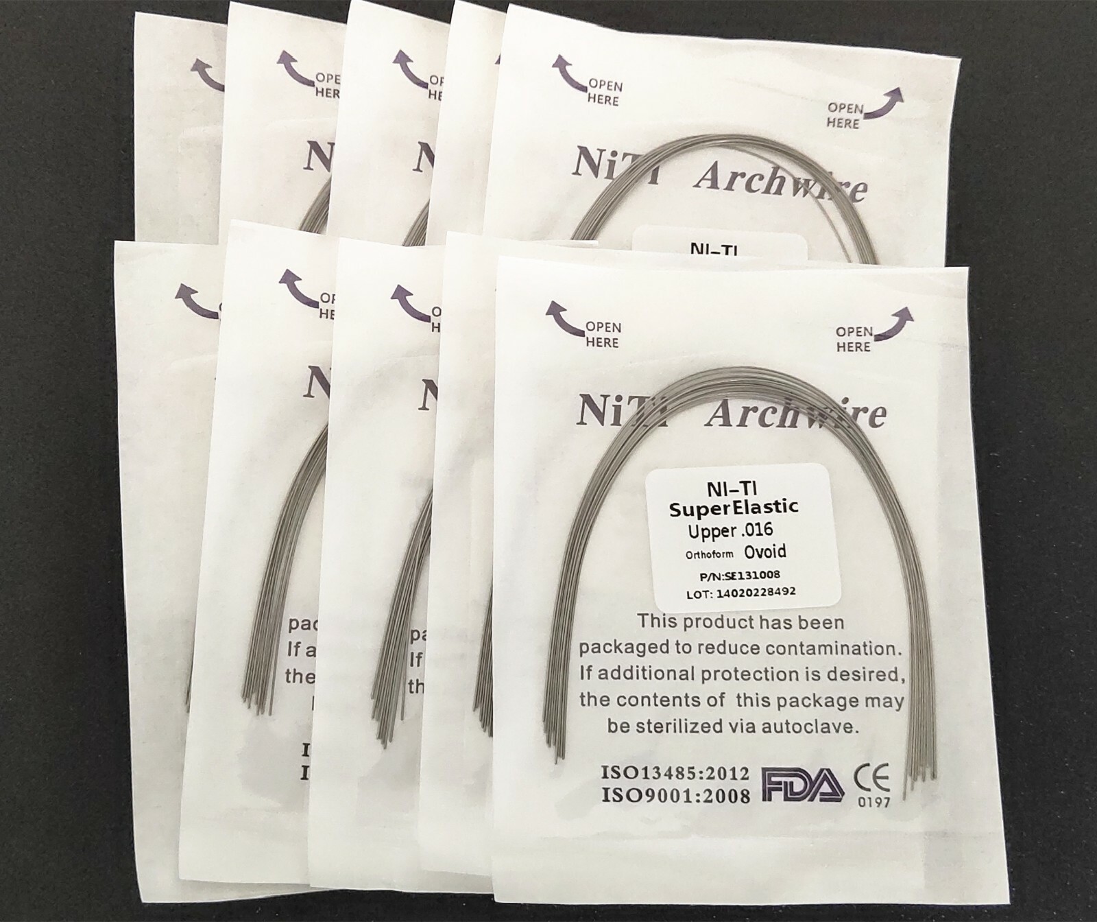 50Packs Dental Orthodontic Super Elastic Wire Niti Round Arch Wires Ovoid Form