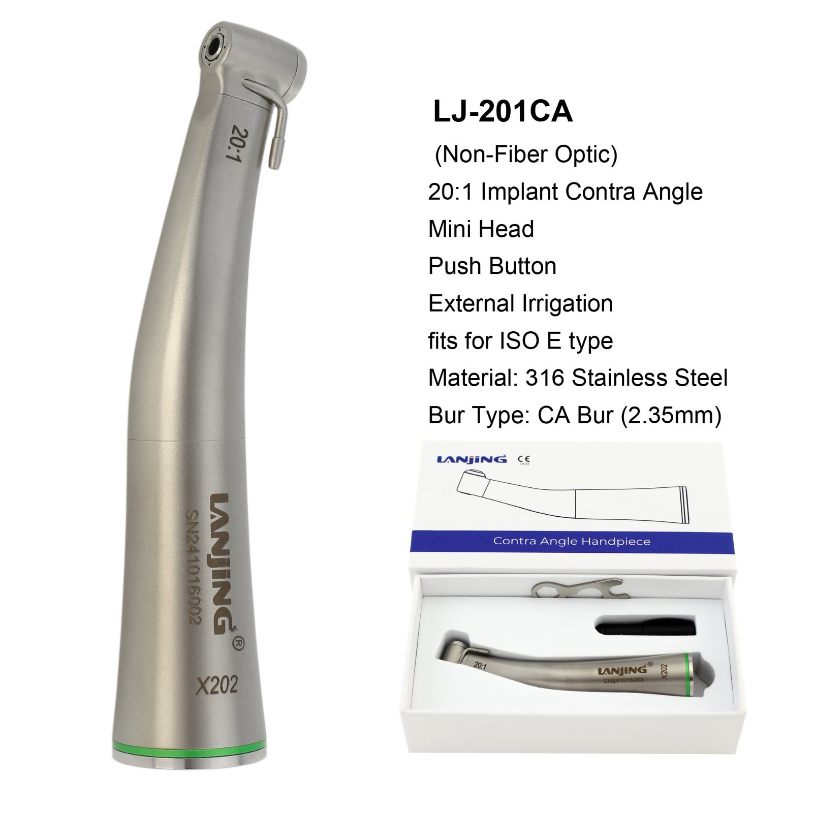 Dental 32:1 20:1 1:1 1:2 Implant Surgical Handpiece Straight Contra Angle