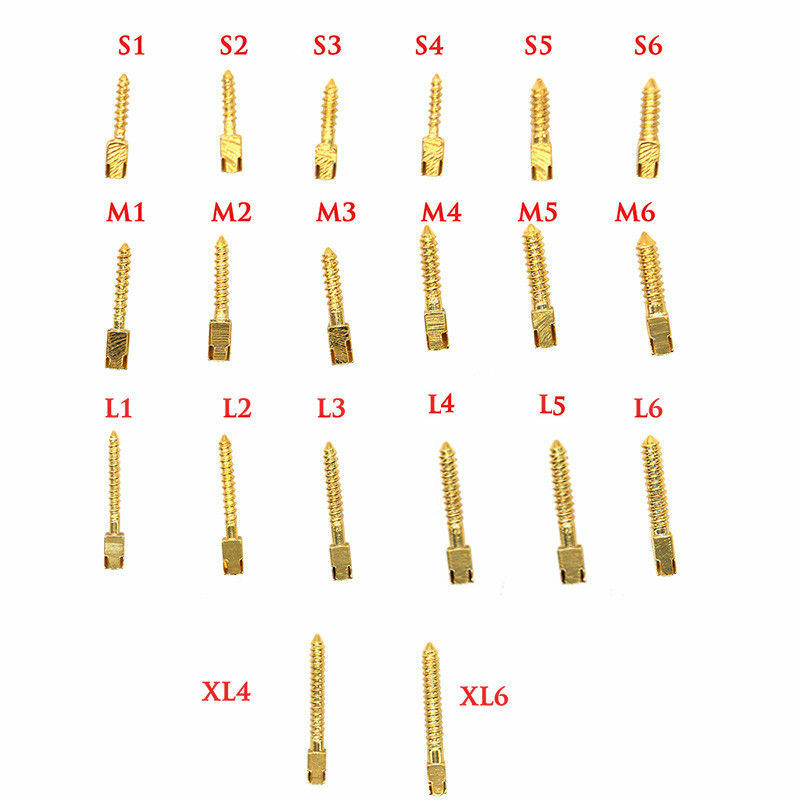 30PCS 24K Gold Screw Posts, Dental Endodontic Posts, 20 Sizes, Bulk Sale