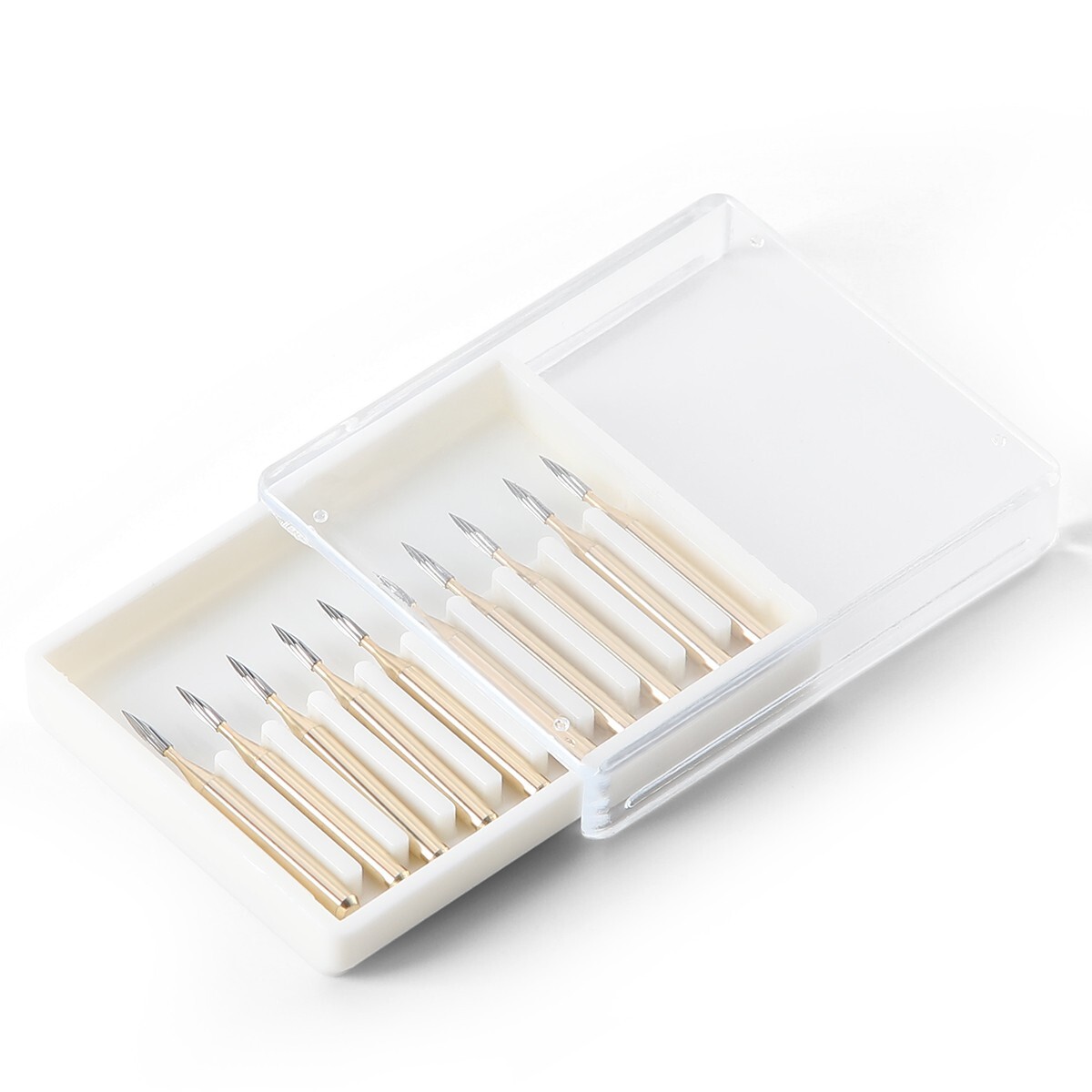 AZDENT 10 Pcs Dental Carbide Trimming & Finishing Burs FG/7406/7408/7901/7902