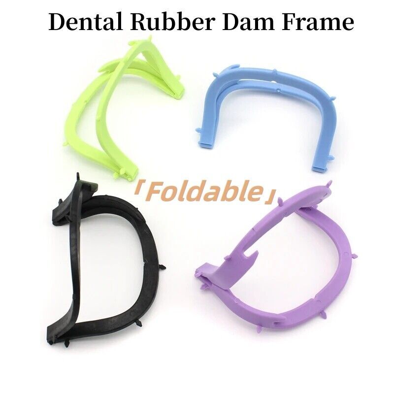 Dental Rubber Dam Sheet Frames X-Ray Film Oral Barrier Foldable Plastic Holder