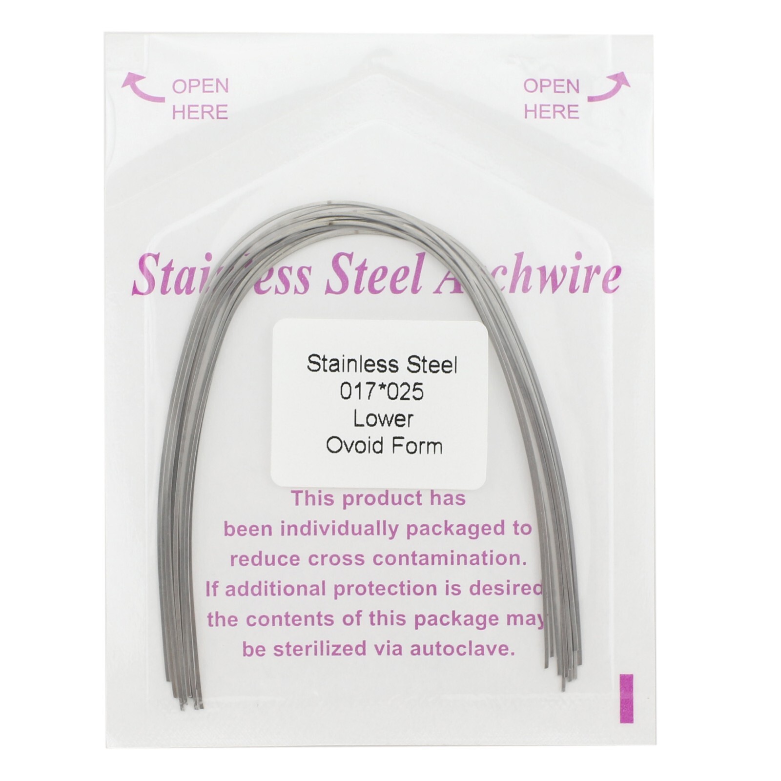 Orthodontic Arch Wire Ovoid Round Rectangular 12 14 16 1622 1725 Stainless Steel